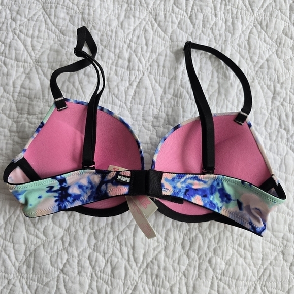 PINK Victoria's Secret Wear Everywhere Super Push Up Tie-Dye Bra - Picture 4 of 9